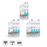 TOQCB2L-JWT Typ A RCBO Tuya Wi-Fi (Fehlerstrom-Schutzschalter mit Überstromschutz) | Fehlerstromschutz 30mA 2P 3P 4P 1-63A Einstellbar | Fernsteuerung, Echtzeit-Überwachung, Zeitmodi TONGOU